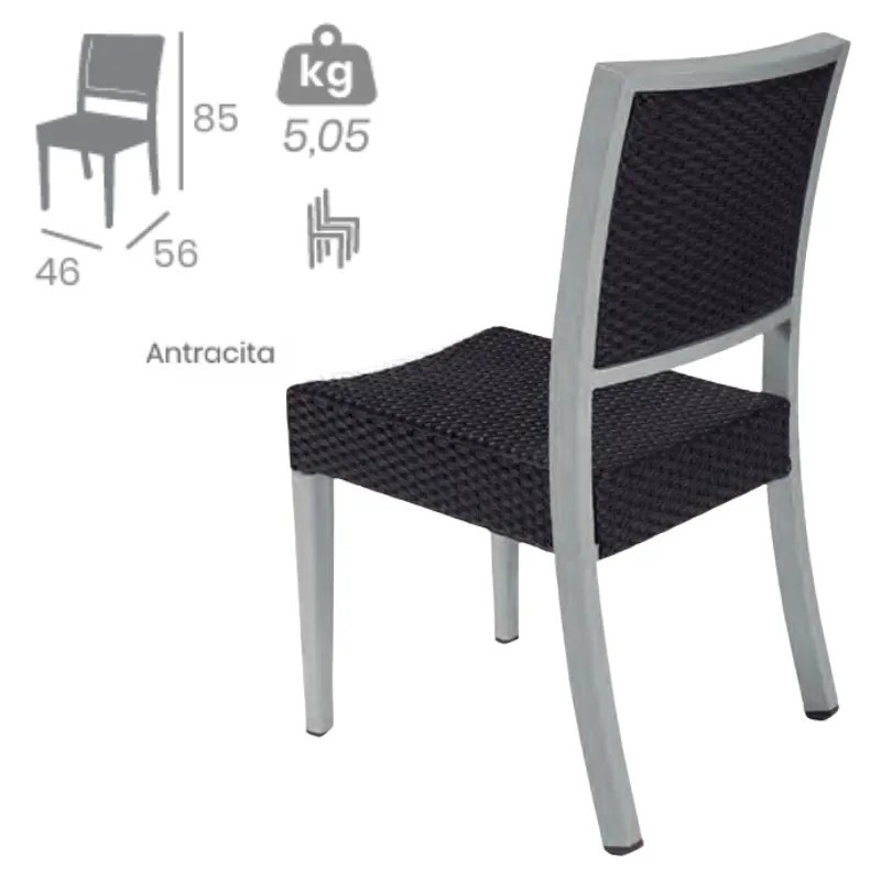 Silla Breno Médula | Silla Exterior Moderna de Aluminio 2