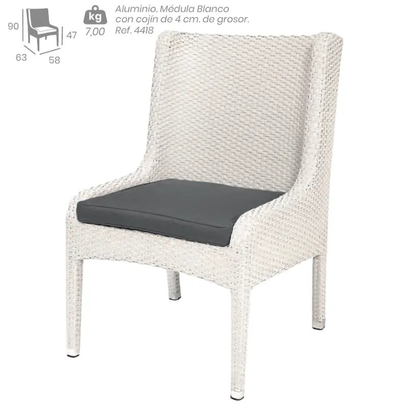 Sillón Atlanta Médula con Cojín | Sillón Exterior Hostelería