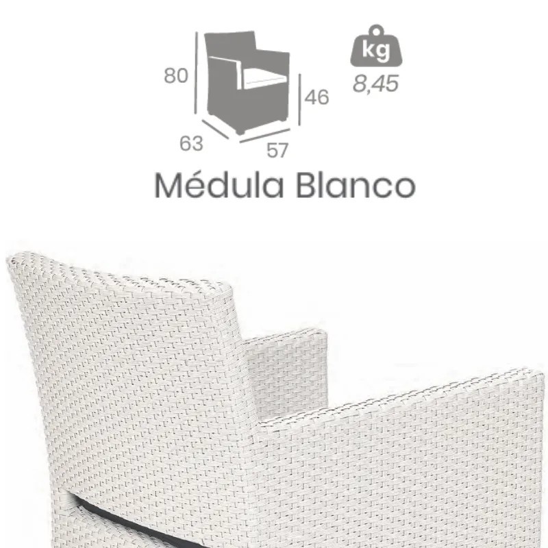 Sillón Tiempo Médula con Cojín | Sillón Exterior Resistente