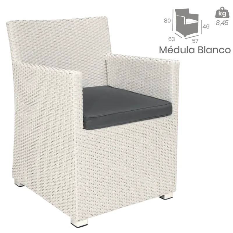 Sillón Tiempo Médula con Cojín | Sillón Exterior Resistente