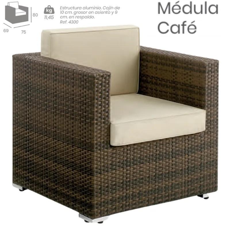 Sillón Espacio Médula con Cojines | Sillón Exterior Lounge