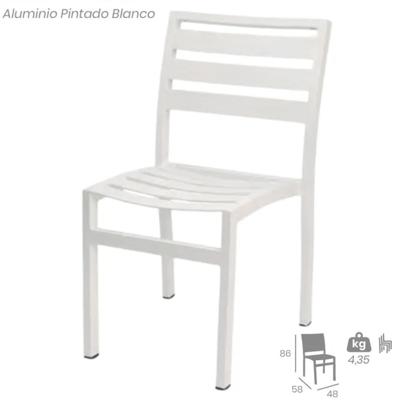 Silla Eros Exterior | Silla de Aluminio para Exterior