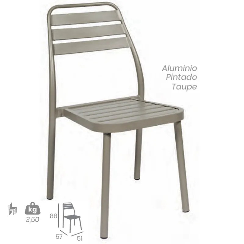 Silla Florida de Aluminio | Silla Exterior de Lamas Aluminio