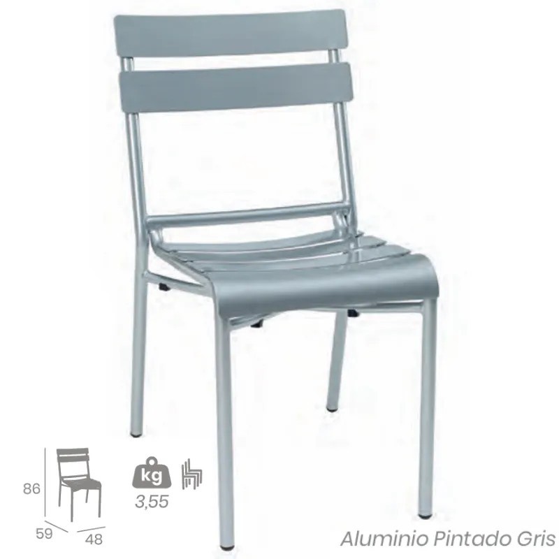 Silla Versalles Apilable de Aluminio | Exterior