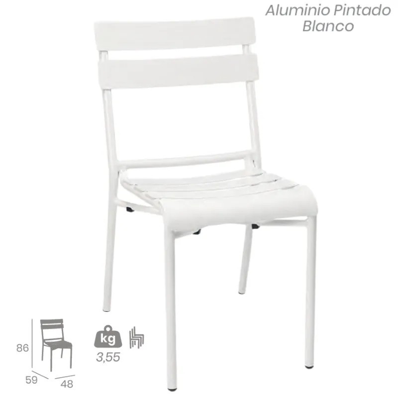 Silla Versalles Apilable de Aluminio | Exterior