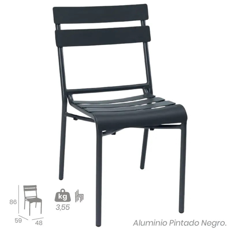 Silla Versalles Apilable de Aluminio | Exterior