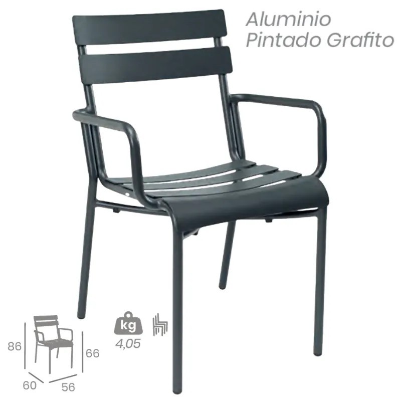 Sillón Versalles Apilable de Aluminio | Exterior