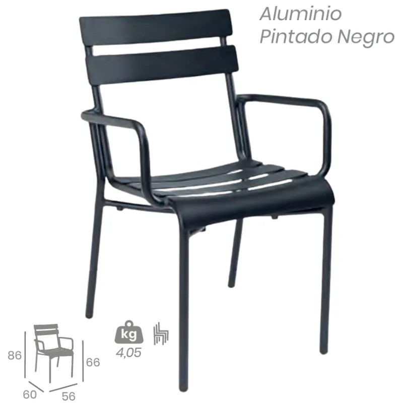 Sillón Versalles Apilable de Aluminio | Exterior