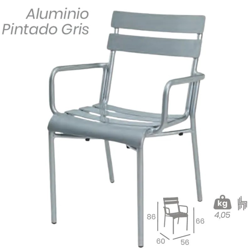 Sillón Versalles Apilable de Aluminio | Exterior