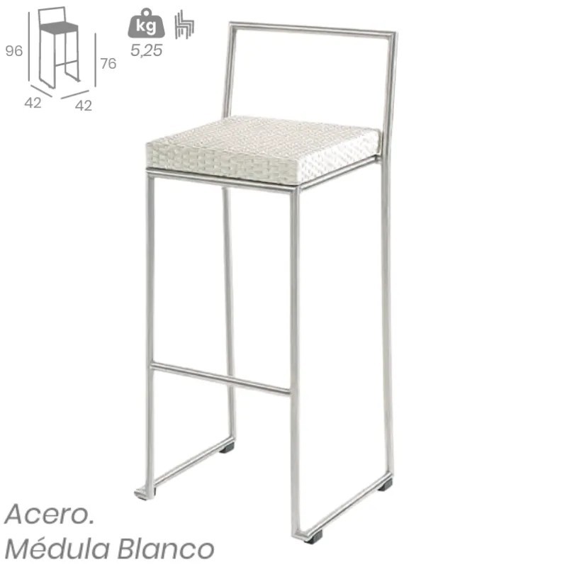 Taburete Salzburgo de Acero Apilable | Barra y Hostelería