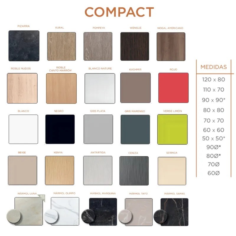 Mesa Munich Exterior 75 cm Base Cuadrada | Mesas Hostelería 2