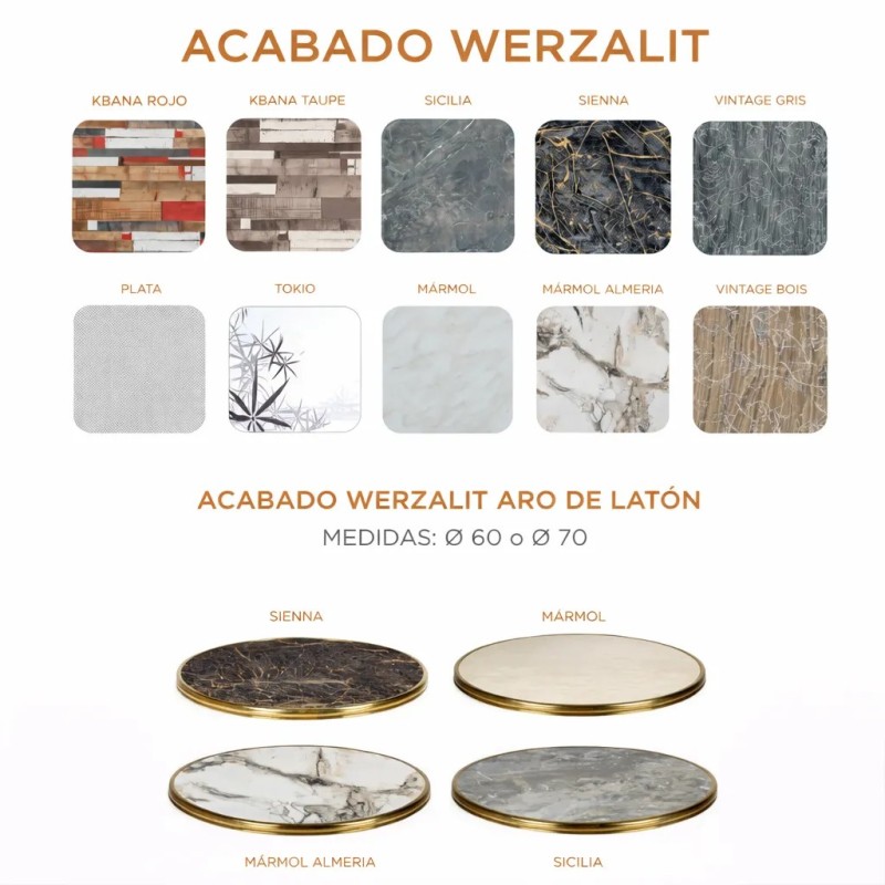 Mesa Alta Munich 110 cm Base Redonda Ø48 | Exterior
