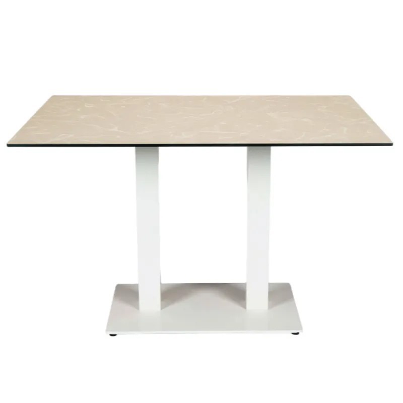 Mesa Munich Exterior Rectangular | Base Doble Aluminio