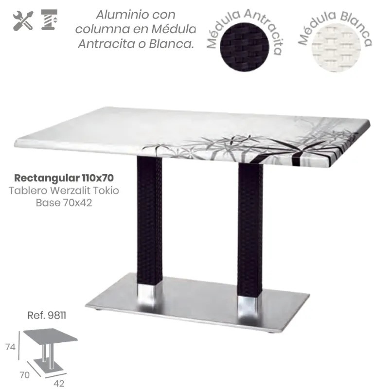 Mesa Munich Exterior Médula Rectangular | Doble Base