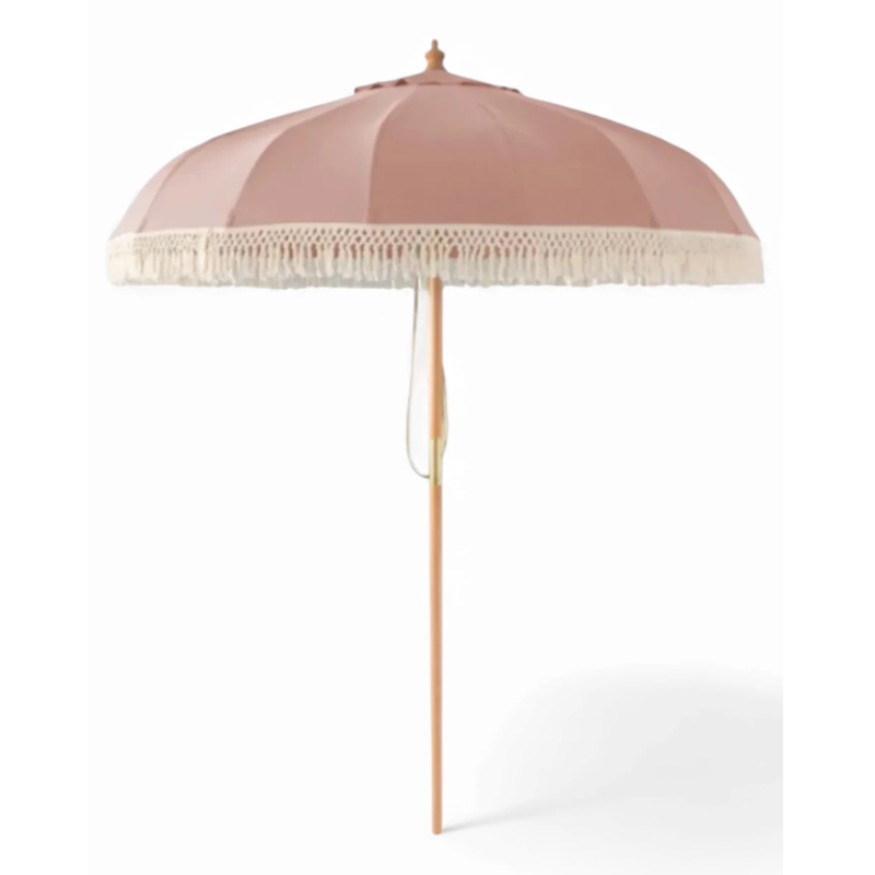 Parasol Firenze Exterior Madera con Flecos | Accesorios Horeca