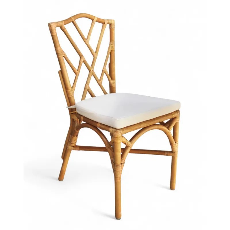 Silla Caribe Chippendale Ratán Natural | Mobiliario Horeca