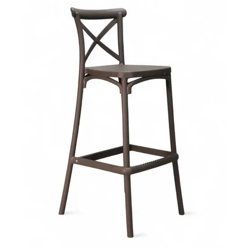 Taburete Crossback Polipropileno Apilable | Mobiliario Hostelería