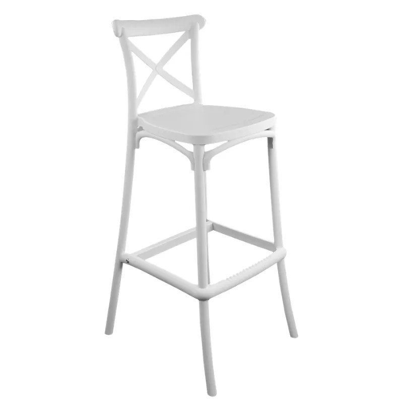 Taburete Crossback Polipropileno Apilable | Mobiliario Hostelería