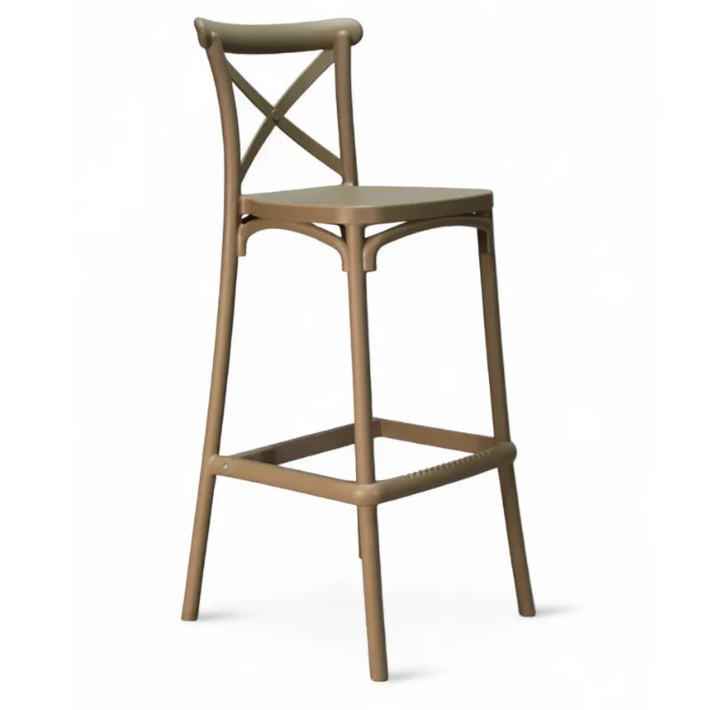 Taburete Crossback Polipropileno Apilable | Mobiliario Hostelería
