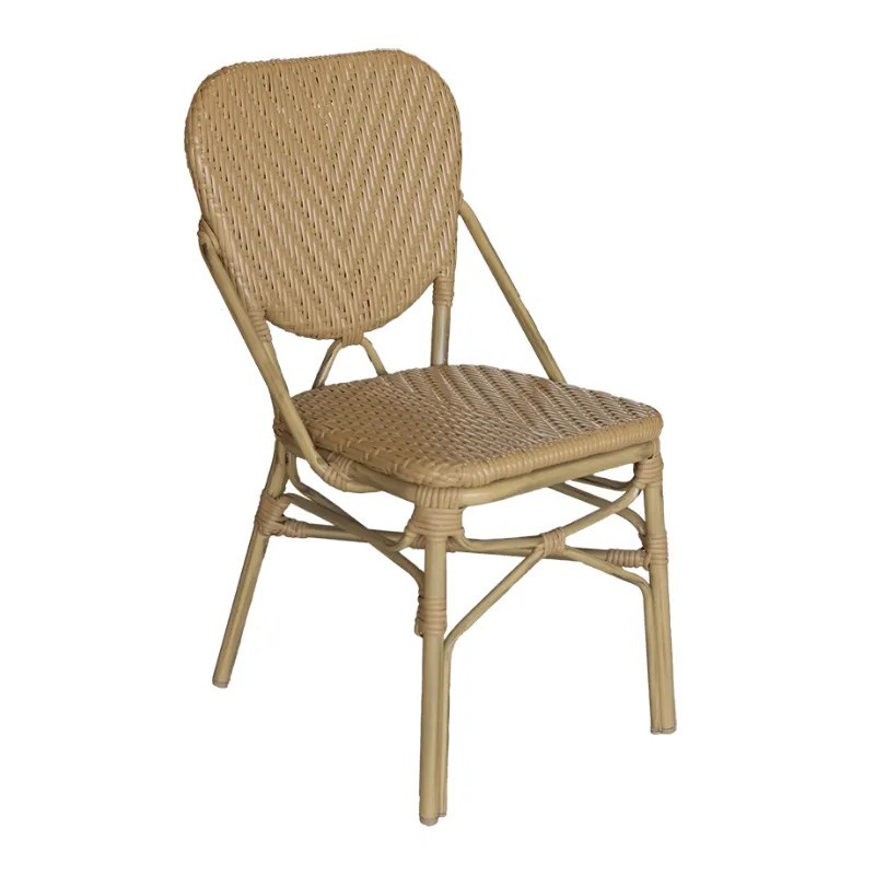Silla Indonesia Natural | Ratán y Aluminio