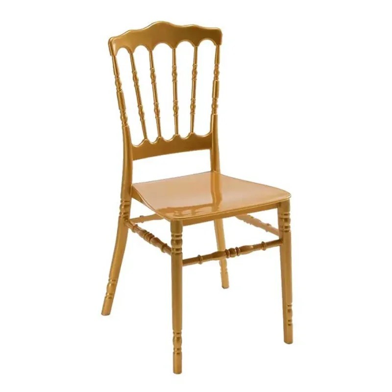 Silla Napoleón Polipropileno | Blanca y Dorada