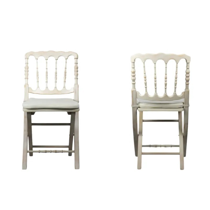 Silla Napoleón de Madera de Haya con Cojín | Plegable
